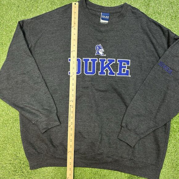 Duke Blue Devils Mens Gray Embroidered College Classic Crew Sweatshirt - Picture 5 of 7